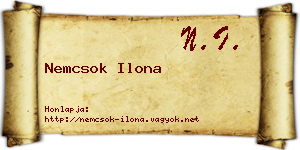 Nemcsok Ilona névjegykártya