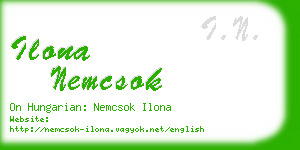 ilona nemcsok business card